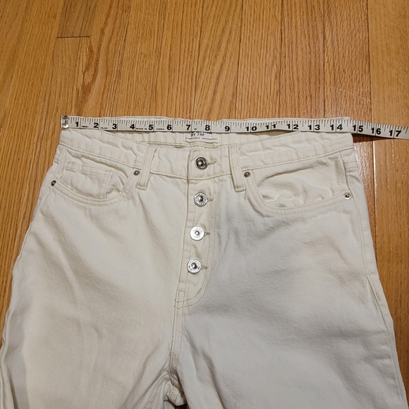 🍒3/$40🍒 Zara Trafaluc Denim TRF Jeans Cream Off White Sz 6 - Picture 4 of 8